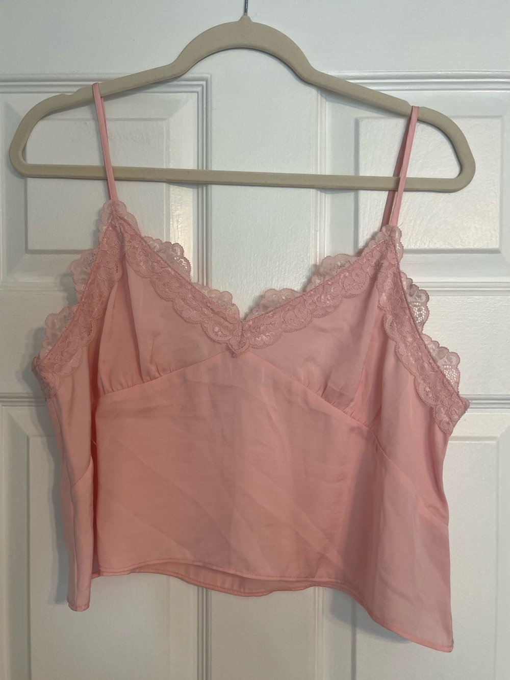 NWOT Abound Blush Pink Lace-Trim Cami